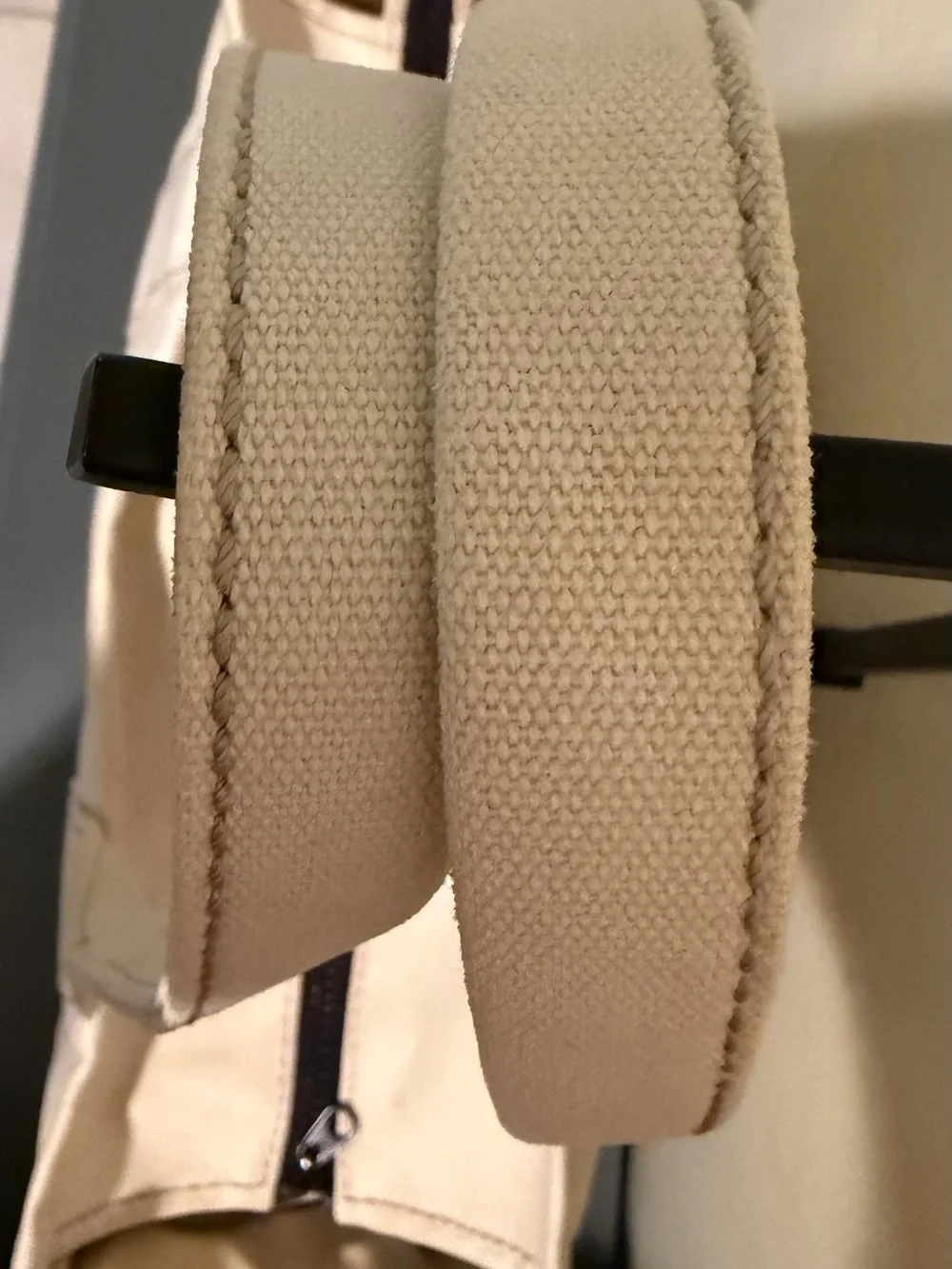 Marc Jacobs Large Cream Canvas Tote with Logo Patch